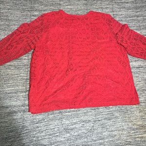 Coral lace blouse